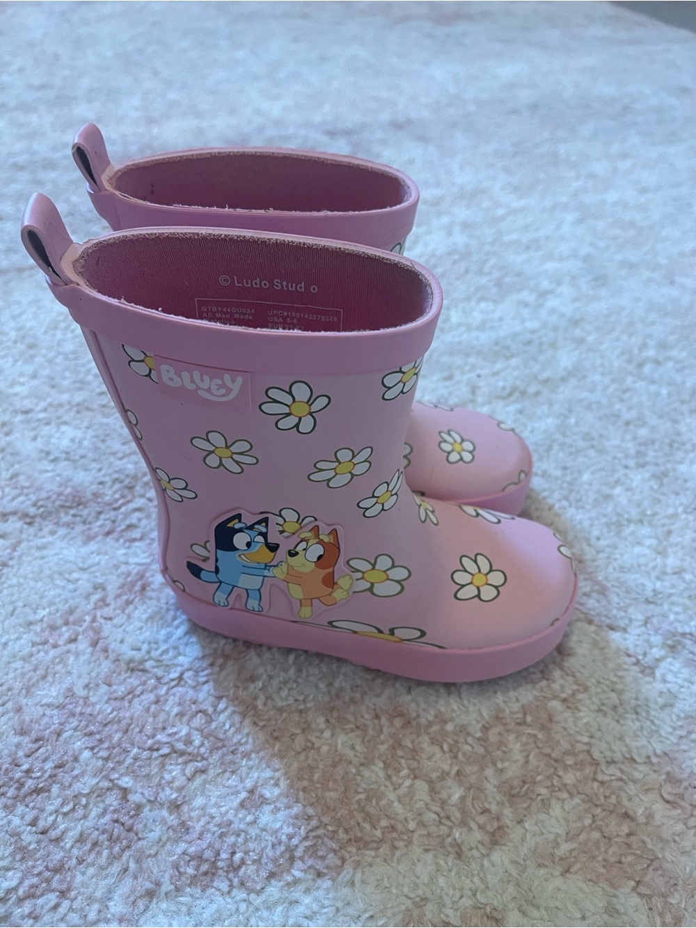 Pink Floral Rain Boots - Kids